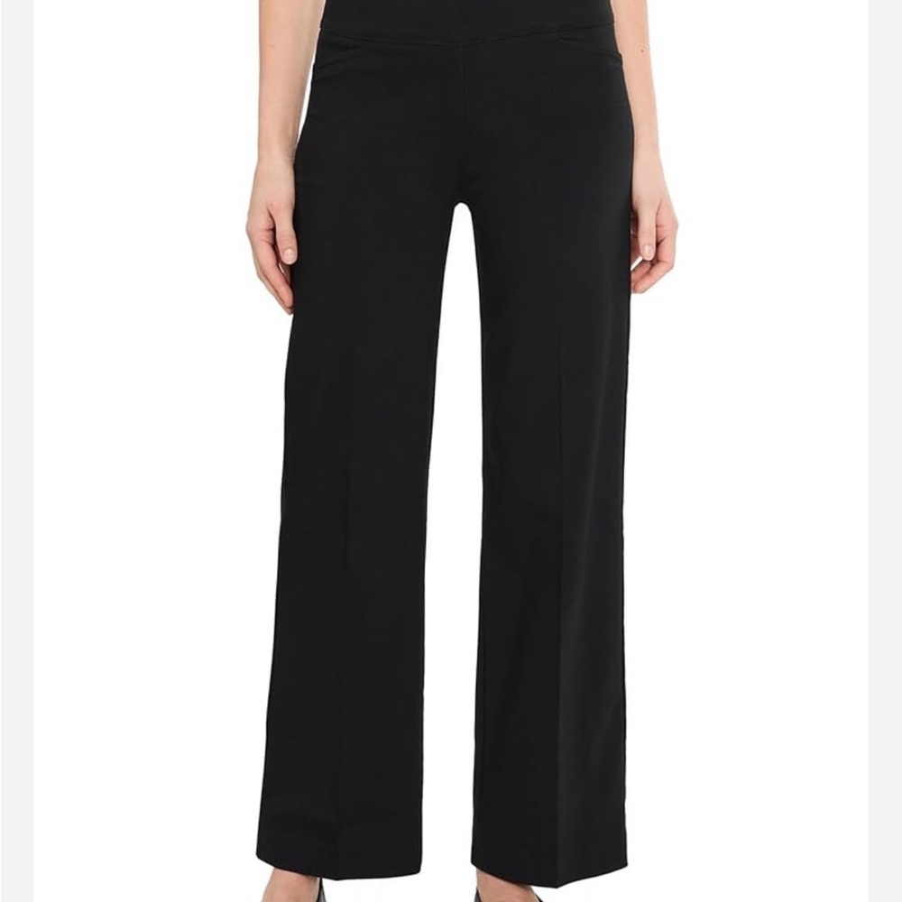 Rachel Zoe Black Wide-Leg Ponte Trousers